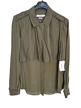 FRAME Denim Mixed Military Blouse (view 1)