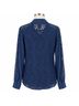 Worth New York 100% Silk 55% Rayon 45% Nylon Blue Blouse Size L - photo 3