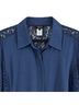 Worth New York 100% Silk 55% Rayon 45% Nylon Blue Blouse Size L - photo 2
