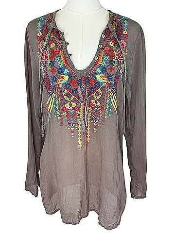 Johnny Was C83619 Long Sleeve Blouse (view 1)