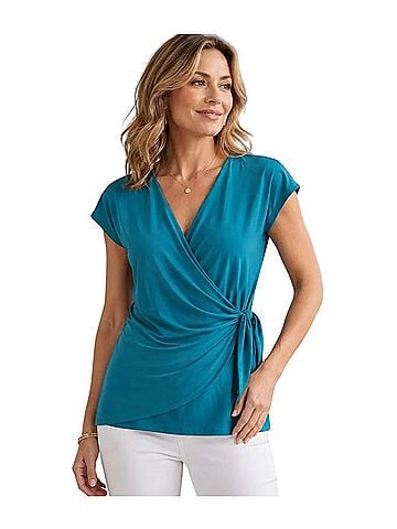 Tahari Short Sleeve Blouse (view 1)