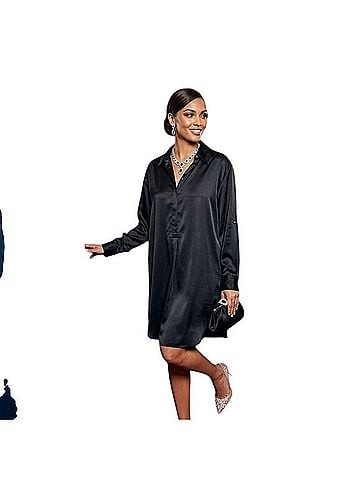Lafayette 148 New York Silk Shirt Dress Cocktail Dress (view 1)