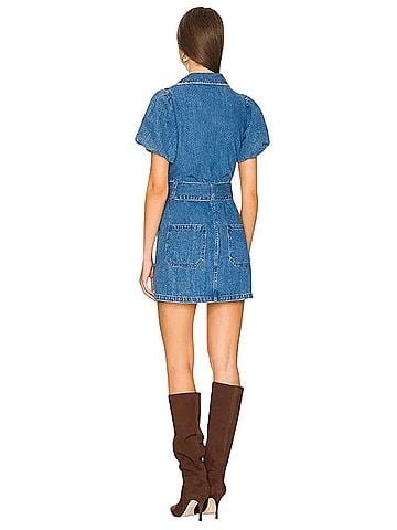 Show Me Your Mumu Oxford Mini Dress Romper (view 2)