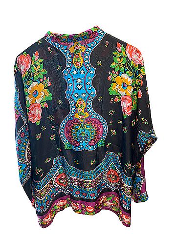 Johnny Was Johnny Was Long Sleeve Silk Top (view 2)