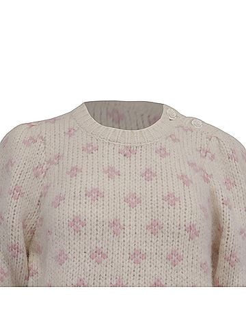 LoveShackFancy LoveShackFancy Floral-Embroidered Sweater Multicolor Alpaca Wool (view 2)