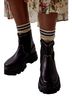 Free People 100% Leather Black Boots Size EU 38 - photo 2