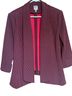 Anne Klein Checkered-gingham Red Black Blazer Size L - photo 1
