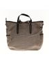 Tumi Solid Checkered-gingham Color Block Jacquard Stripes Tweed Brown Tan Tote One size - photo 4
