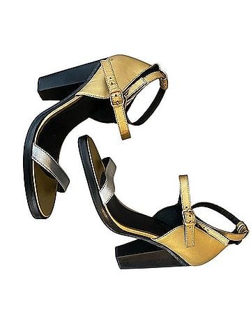 Rachel Comey metallic strappy block Heels (view 2)