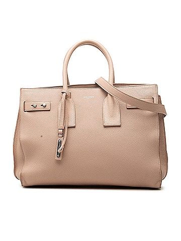 Saint Laurent Small Grained Calfskin Supple Sac De Jour Satchel (view 1)
