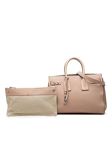 Saint Laurent Small Grained Calfskin Supple Sac De Jour Satchel (view 2)