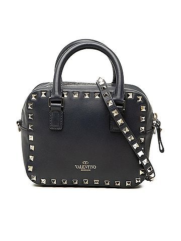 Valentino Leather Rockstud Top Handle Bag (view 1)