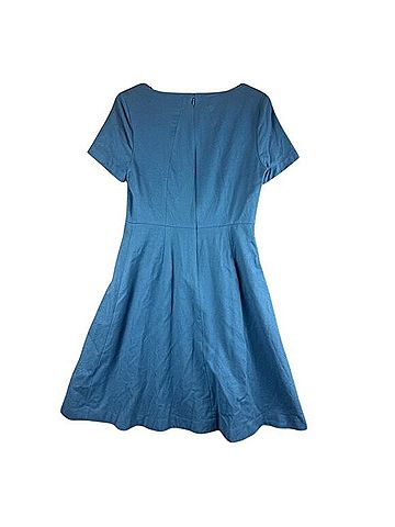 Talbots Italian Flannel Wool Blue Dress Casual Dress (view 2)