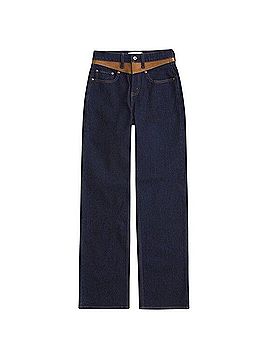 Abercrombie & Fitch High Rise 90s Relaxed Vegan Suede Yoke Jean Jeans (view 1)