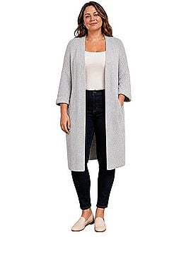 Banana Republic Wool Alpaca Longline Duster Cardigan Wool Cardigan (view 2)