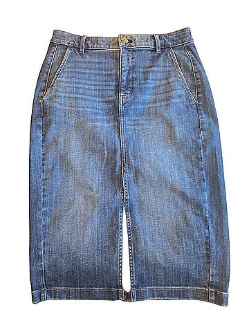 White House Black Market Denim Skirt (view 1)