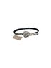 Zara 100% Leather Snake Print Black Gray Leather Belt Size S - photo 1