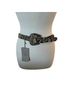 Zara 100% Leather Snake Print Black Gray Leather Belt Size S - photo 3