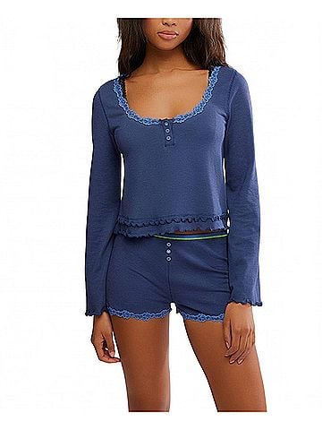 Free People Spring Break Sleep Set in Blue Crown (view 2)