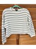 MIOU MUSE 100% Cotton Stripes White Gray Pullover Sweater Size S - photo 4