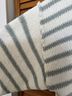 MIOU MUSE 100% Cotton Stripes White Gray Pullover Sweater Size S - photo 6