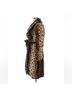 Cache Leopard Print Brown Pink Trenchcoat Size 10 - photo 3