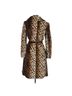 Cache Leopard Print Brown Pink Trenchcoat Size 10 - photo 2