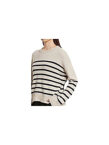 Vince. Boxy Stried Cashmere Pullover Sweater (view 2)