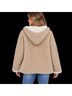 Love Tree 100% Polyester 100% Polyester 100% Polyester 100% Polyester Tan White Faux Fur Jacket Size M - photo 3