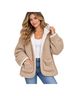 Love Tree 100% Polyester 100% Polyester 100% Polyester 100% Polyester Tan White Faux Fur Jacket Size M - photo 1