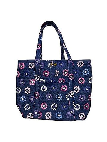 Vera Bradley Ellie Flowers Double Strap Villager Quilted Tote Bag Tote (view 2)