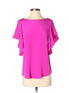 Milly Milly Short Sleeve Silk Top (view 1)