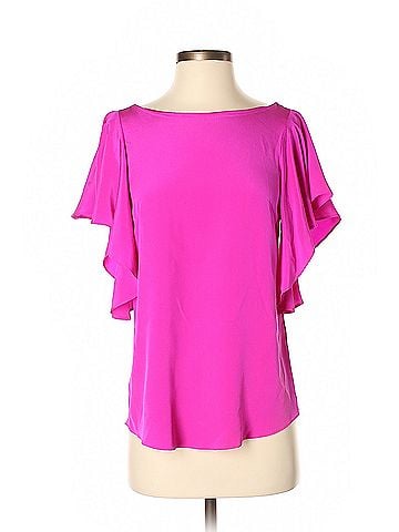 Milly Milly Short Sleeve Silk Top (view 1)