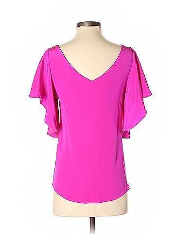 Milly Milly Short Sleeve Silk Top (view 2)