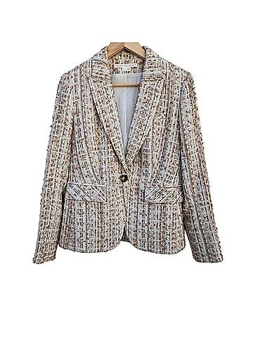 Veronica Beard Bouclé Tweed Cutaway Dickey Blazer (view 1)