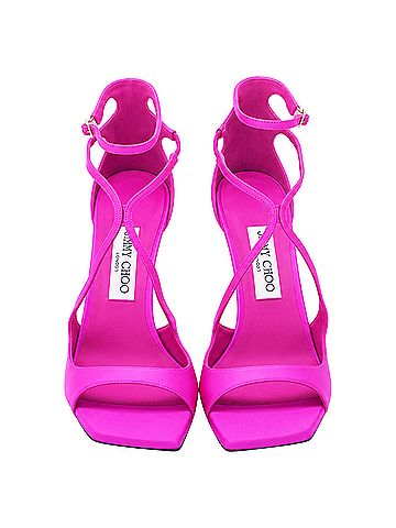 Jimmy Choo Jimmy Choo Azia Heels in Pink Satin (view 2)