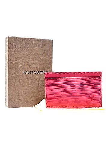 Louis Vuitton Porte Cartes Simple Card Holder Epi Leather Red Leather Card Holders Accessory (view 1)