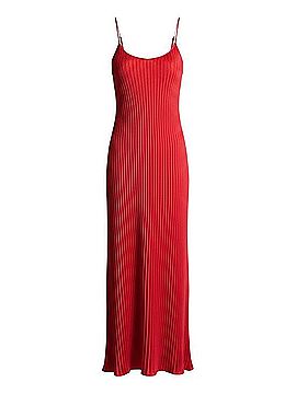 Banana Republic Red Pleated Maxi Dress Casual Dress (view 1)