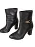 Express 100% Leather Black Ankle Boots Size 7 1/2 - photo 2