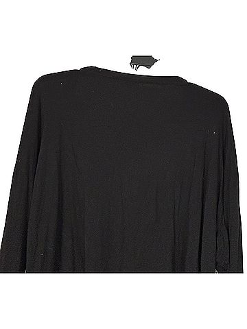 Hale Bob Hale Bob Silk Front Panel Mixed-Media Knit Top Long Sleeve Blouse (view 2)