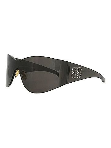 Balenciaga Women's Round-Frame Acetate Sunglasses in Grey Grey Grey (view 1)