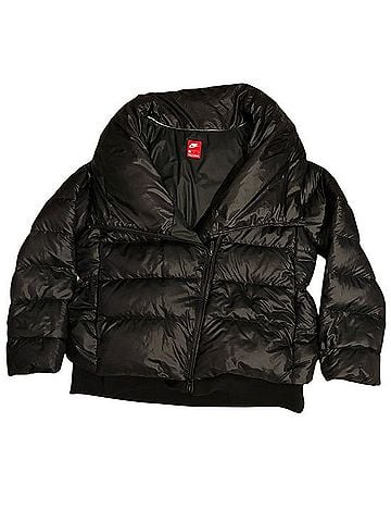 Nike Asymmetric Zip Hooded Down Puffer Jacket Jacket (view 2)