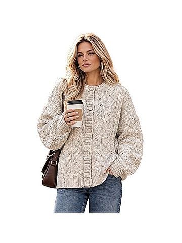 Woolovers Aran Fisherman Cardigan Wool Sweater (view 1)