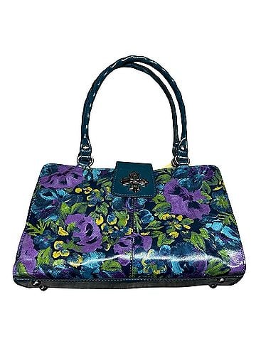 Patricia Nash Patricia Nash?Rosina Satchel in Deep Blue Nature Leather Shoulder Bag (view 1)