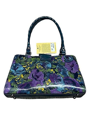 Patricia Nash Patricia Nash?Rosina Satchel in Deep Blue Nature Leather Shoulder Bag (view 2)