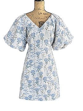 Adelyn Rae Vivian Floral Cape Sleeve Jacquard Cocktail Dress (view 1)