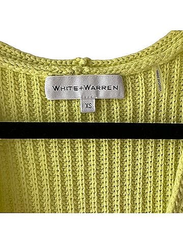 White + Warren Cotton Tape Sleeveless Ribbed V-Neck Sweater Casual Sweaters (view 2)