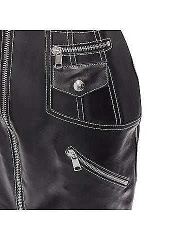 Alexander McQueen Alexander Mcqueen Leather Biker Pencil Skirt (view 2)