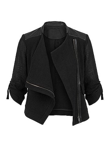 Helmut Lang Helmut Lang Leather Detail Biker Jacket (view 1)