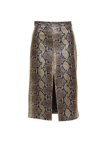 Khaite Khaite 2023 Fraser Brown Python Leather Skirt (view 1)